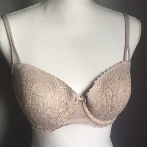Pink and gold bra
